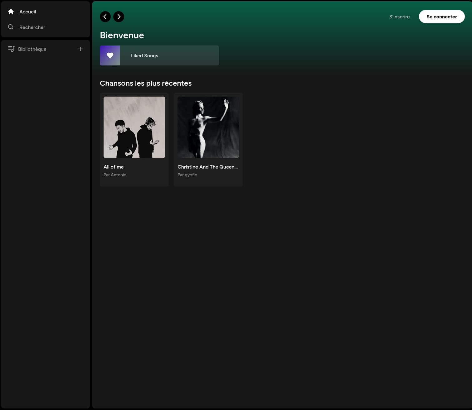 Illustration du projetSpotify (clone)